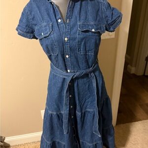 Polo Ralph Lauren Blue Button-Up Dres